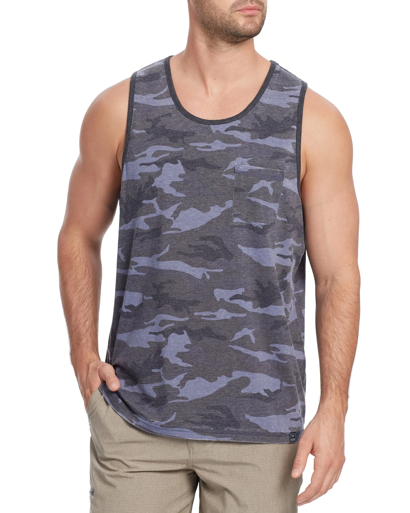 MALTA BURNOUT CAMO POCKET TANK (FINAL SALE) 1 MALTA BURNOUT CAMO POCKET TANK (FINAL SALE)