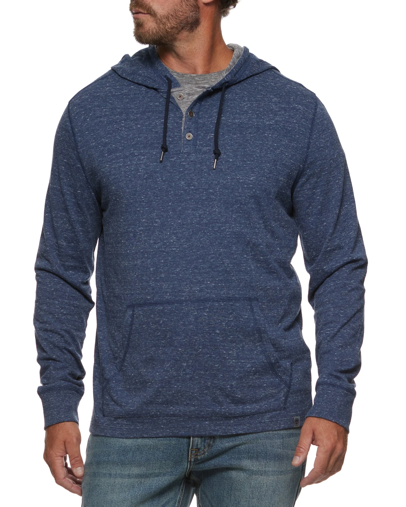 ROLLINS SNOW SLUB HOODED HENLEY 1 ROLLINS SNOW SLUB HOODED HENLEY