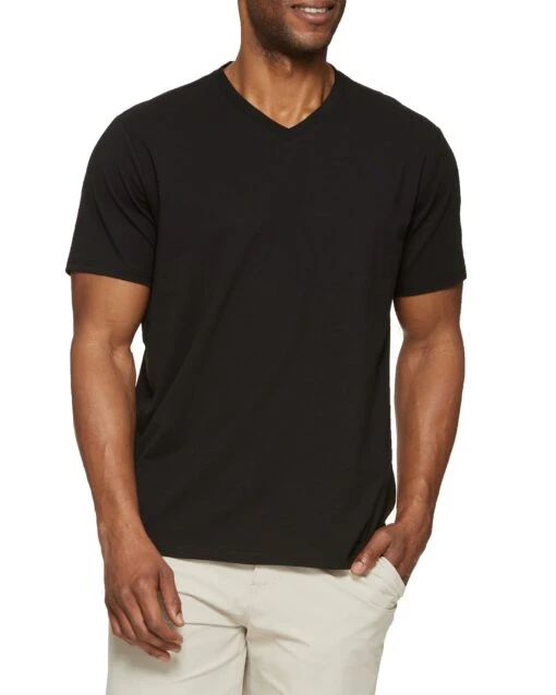 ESSENTIAL STRETCH COMFORT V-NECK TEE 1 ESSENTIAL STRETCH COMFORT V-NECK TEE -Cheap Shirts Store COREKT1736 SHIELD SS PERFORMANCE V NECK TEE BLACK 009