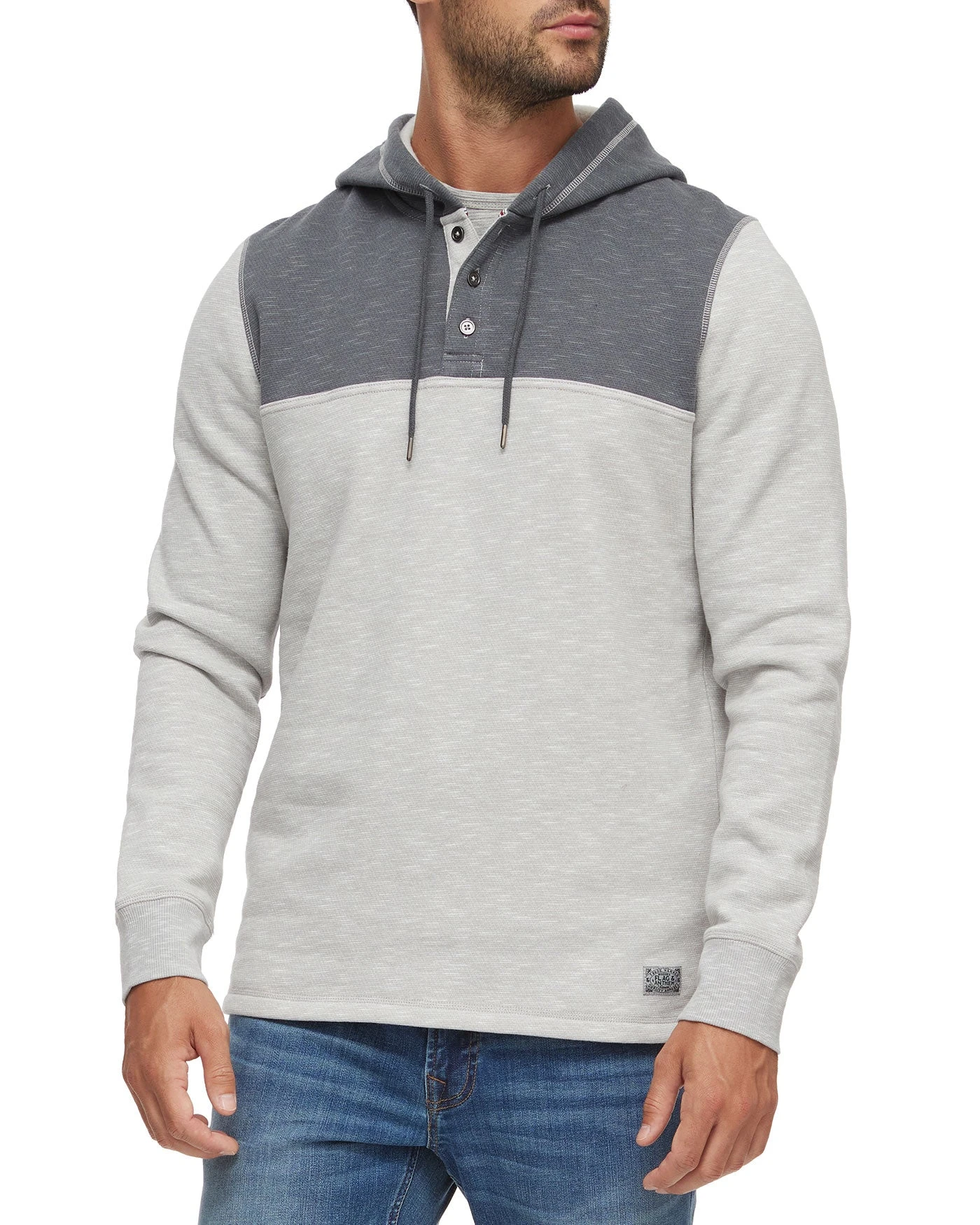 PAXVILLE COLORBLOCK FLEECE HOODED HENLEY 1 PAXVILLE COLORBLOCK FLEECE HOODED HENLEY