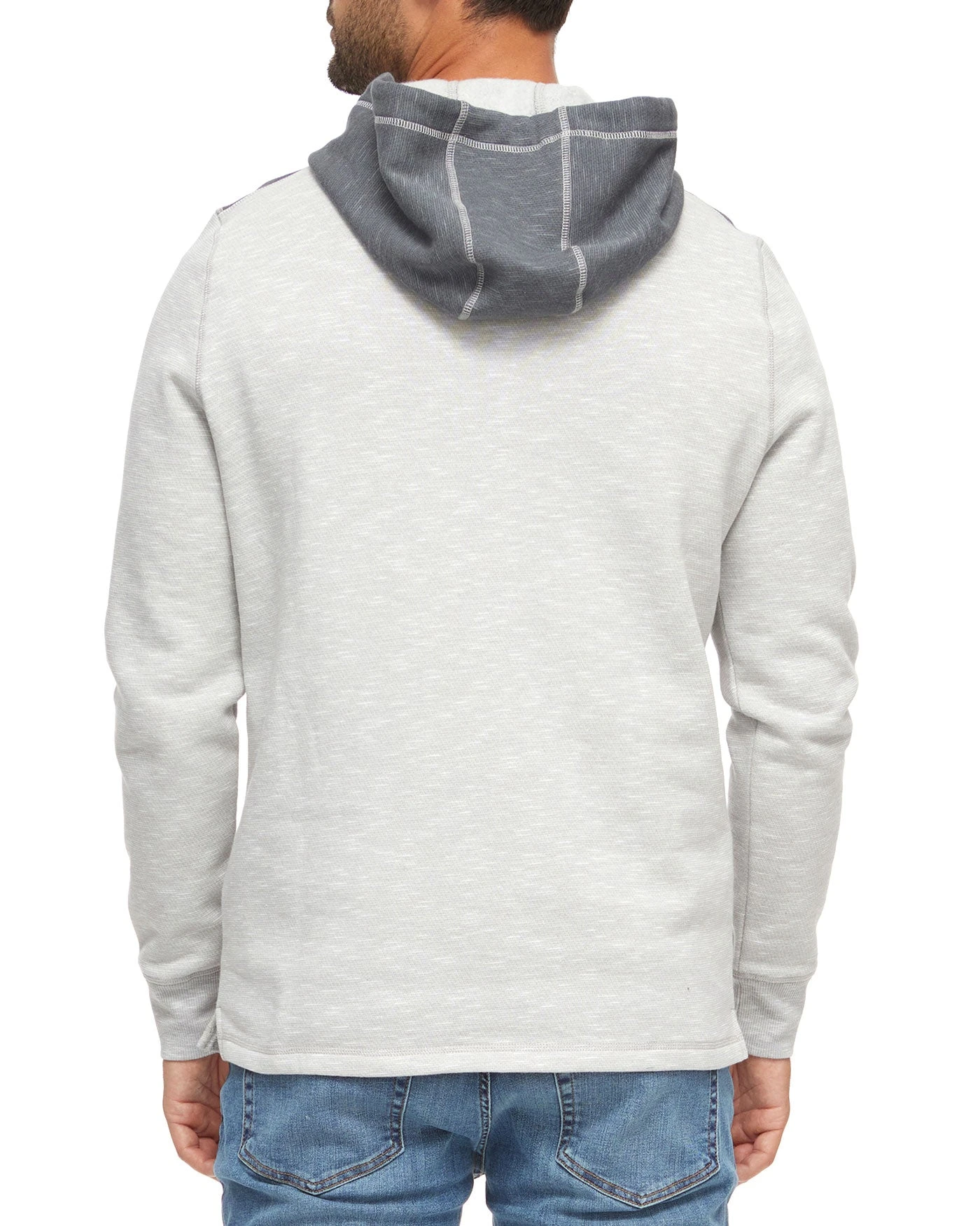 PAXVILLE COLORBLOCK FLEECE HOODED HENLEY 3 PAXVILLE COLORBLOCK FLEECE HOODED HENLEY - Image 3