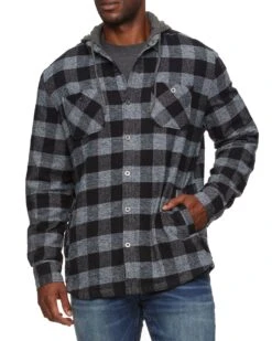 HARRELLS HOODED SHIRT JACKET 11 HARRELLS HOODED SHIRT JACKET -Cheap Shirts Store COREOW509V SOUTHFIELD HOODED SHIRT JACKET BLACK CHARCOAL BOX PLAID 017 12003fc0 61d7 4767 9690 947e0b3e9400