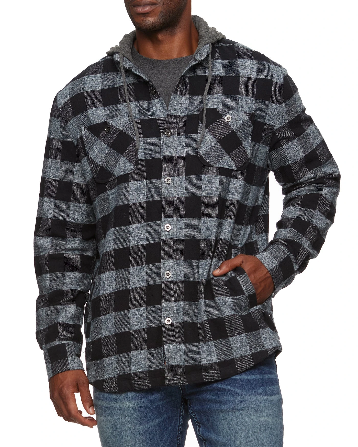 HARRELLS HOODED SHIRT JACKET 4 HARRELLS HOODED SHIRT JACKET - Image 4