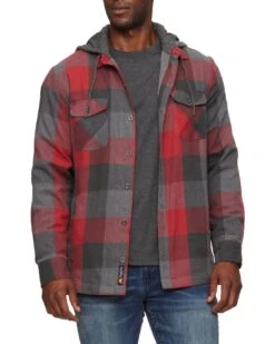 EVANSTON HOODED SHIRT JACKET 10 EVANSTON HOODED SHIRT JACKET -Cheap Shirts Store COREOW510V EVANSTON THERMAL LINED HOODED SHIRT JACKET RED CHARCOAL 007 ab96b2df b8ce 4d24 89bd 9d1cde29716f