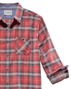 WILLCOX VINTAGE WASHED SHIRT 8 WILLCOX VINTAGE WASHED SHIRT -Cheap Shirts Store COREWS129V WILLCOX LS TEXTsURED VINTAGE WASH SHIRT RED BLACK 003