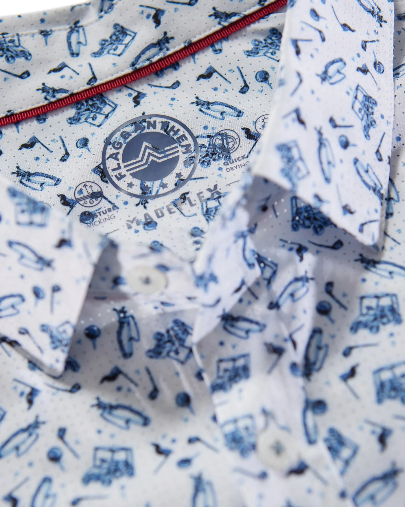 MADEFLEX GOLF PRINT UPF PERFORMANCE SHIRT (FINAL SALE) 5 MADEFLEX GOLF PRINT UPF PERFORMANCE SHIRT (FINAL SALE) - Image 5