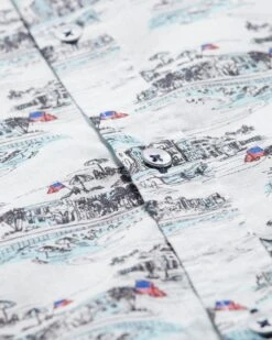 PALMDALE BEACH PRINT SHIRT (FINAL SALE) 14 PALMDALE BEACH PRINT SHIRT (FINAL SALE) -Cheap Shirts Store DETAILS 043