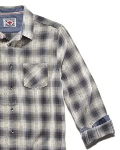 ALBEE TEXTURED SHIRT 9 ALBEE TEXTURED SHIRT -Cheap Shirts Store DS FA20WS232 ALBEsE LS DOUBLE POCKET SHIRT CREAM SLATE BLACK 006