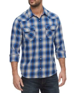 FRANKLIN VINTAGE WASHED WESTERN FLANNEL SHIRT