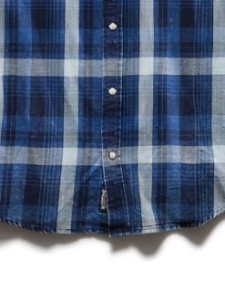 ALPINE VINTAGE WASHED WESTERN SHIRT (FINAL SALE) 11 ALPINE VINTAGE WASHED WESTERN SHIRT (FINAL SALE) -Cheap Shirts Store DS SM21WS04s8 DANDRIDsGE SS WESTERN VINTAGE WASH SHIRT INDIGO WHITE 034