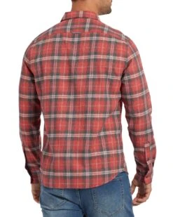 WILLCOX VINTAGE WASHED SHIRT 7 WILLCOX VINTAGE WASHED SHIRT -Cheap Shirts Store DS SM21WS129 WILLCOX LS TEXTURED VINTAGE WASH SHIRT RED BLACK 016