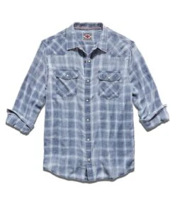 HARRISON VINTAGE SOFT WESTERN SHIRT 10 HARRISON VINTAGE SOFT WESTERN SHIRT -Cheap Shirts Store DS SM22WS731 HARRISON LS VINTAGE WASH WESTERN SHIRT NAVY AQUA 004