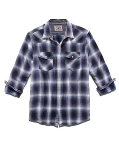 ARLINGTON VINTAGE WASHED WESTERN SHIRT 9 ARLINGTON VINTAGE WASHED WESTERN SHIRT -Cheap Shirts Store DS SP22WS084 ARLINGTON LS VINTAGE WASH HERRINGBONE WESTERN SHIRT NAVY WHITE 006 1