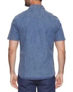 CROSSVILLE CHAMBRAY STRETCH WESTERN SHIRT (FINAL SALE) 7 CROSSVILLE CHAMBRAY STRETCH WESTERN SHIRT (FINAL SALE) -Cheap Shirts Store DS SP22WS140 CROSSVILLE SS STRETCH CHAMBRAY WESTERN SHIRT MEDIUM WASH 009