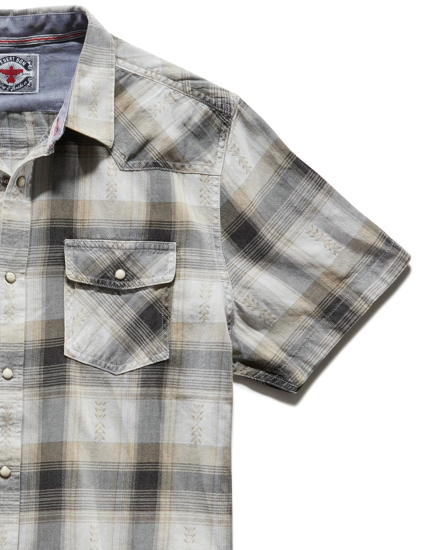 GROVETON VINTAGE WASHED SS WESTERN SHIRT (FINAL SALE) 3 GROVETON VINTAGE WASHED SS WESTERN SHIRT (FINAL SALE) - Image 3