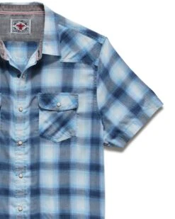 GADSDEN VINTAGE SOFT WESTERN SHIRT (FINAL SALE) 8 GADSDEN VINTAGE SOFT WESTERN SHIRT (FINAL SALE) -Cheap Shirts Store DS SP23WS1159 GADSDEN SS VINTAGE WASH WESTERN SHIRT BLUE BLACK WHITE 005 1 1
