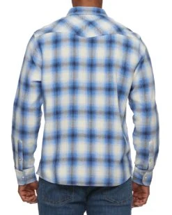 FINDLAY VINTAGE WASHED WESTERN SHIRT 9 FINDLAY VINTAGE WASHED WESTERN SHIRT -Cheap Shirts Store DS SP23WS1164 FINDLAY LS VINTAGE WASH WESTERN SHIRT BLUE BLACK WHITE 965