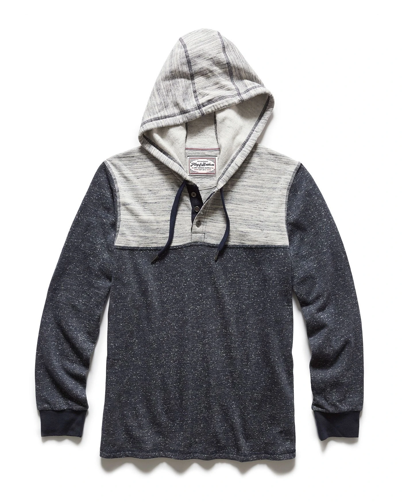 BERWYN FLEECE HOODED HENLEY 2 BERWYN FLEECE HOODED HENLEY - Image 2