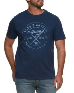 MOUNTAIN ARROWS SLUB TEE (FINAL SALE) 9 MOUNTAIN ARROWS SLUB TEE (FINAL SALE) -Cheap Shirts Store FA21SS977 NAVY 003 9.47.54 AM