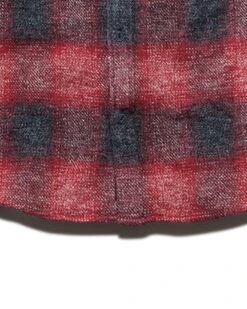WHEATLAND FLANNEL SHIRT -Cheap Shirts Store FA21WS180 WHEATLAND LSs DOUBLE POCKET STRETCH FLANNEL SHIRT RED CHARCOAL 007