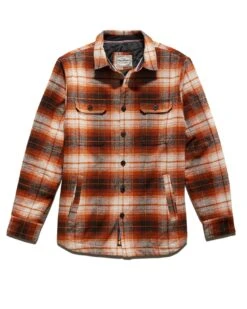 Cheap Shirts Store -Cheap Shirts Store FA22OW864 BOZEMAN FILLED SHIRT JACKET RUST BLACK CREAM 004