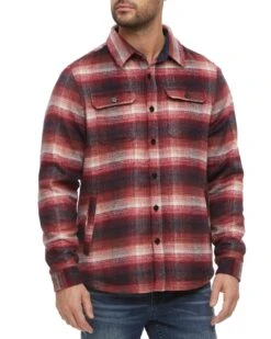 KALIDA FLEECE-LINED SHIRT JACKET 12 KALIDA FLEECE-LINED SHIRT JACKET -Cheap Shirts Store FA22OW870 RED BLACK WHITE 016