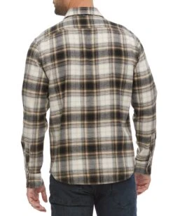 ESPARTO HERRINGBONE FLANNEL SHIRT 8 ESPARTO HERRINGBONE FLANNEL SHIRT -Cheap Shirts Store FA22WS1001 BLACK CREAM TAN 008