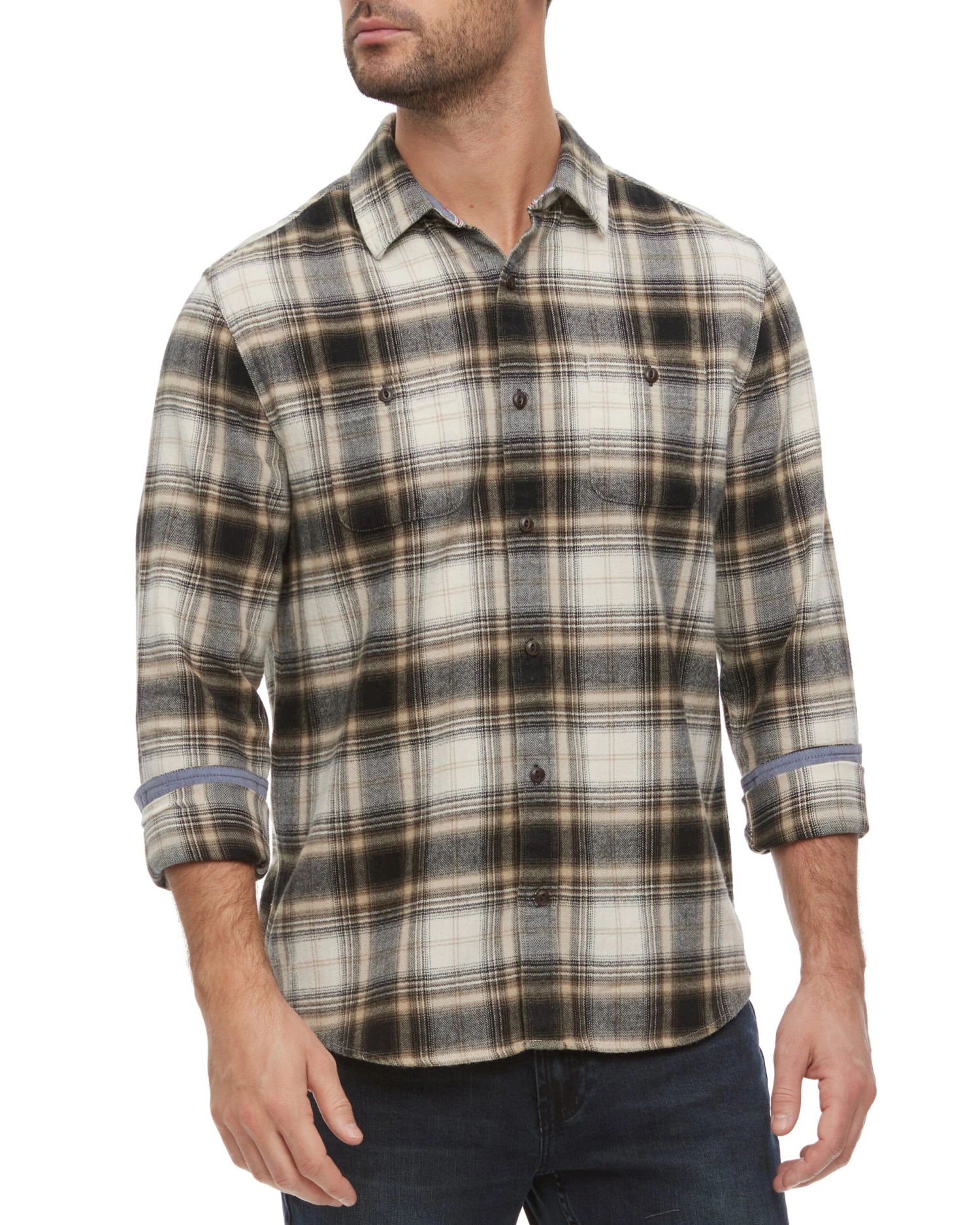 ESPARTO HERRINGBONE FLANNEL SHIRT 1 ESPARTO HERRINGBONE FLANNEL SHIRT