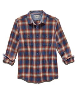 ALLENDALE VINTAGE WASHED FLANNEL SHIRT 8 ALLENDALE VINTAGE WASHED FLANNEL SHIRT -Cheap Shirts Store FA22WS839 ALLENDALE LS VINTAGE WASH SHIRT NAVY RUST 017