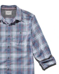 WESTLEY VINTAGE SOFT SHIRT -Cheap Shirts Store FA22WS878 WESTLsEY LS VINTAGE WASH SHIRT NAVY LIGHT BLUE CORAL 003