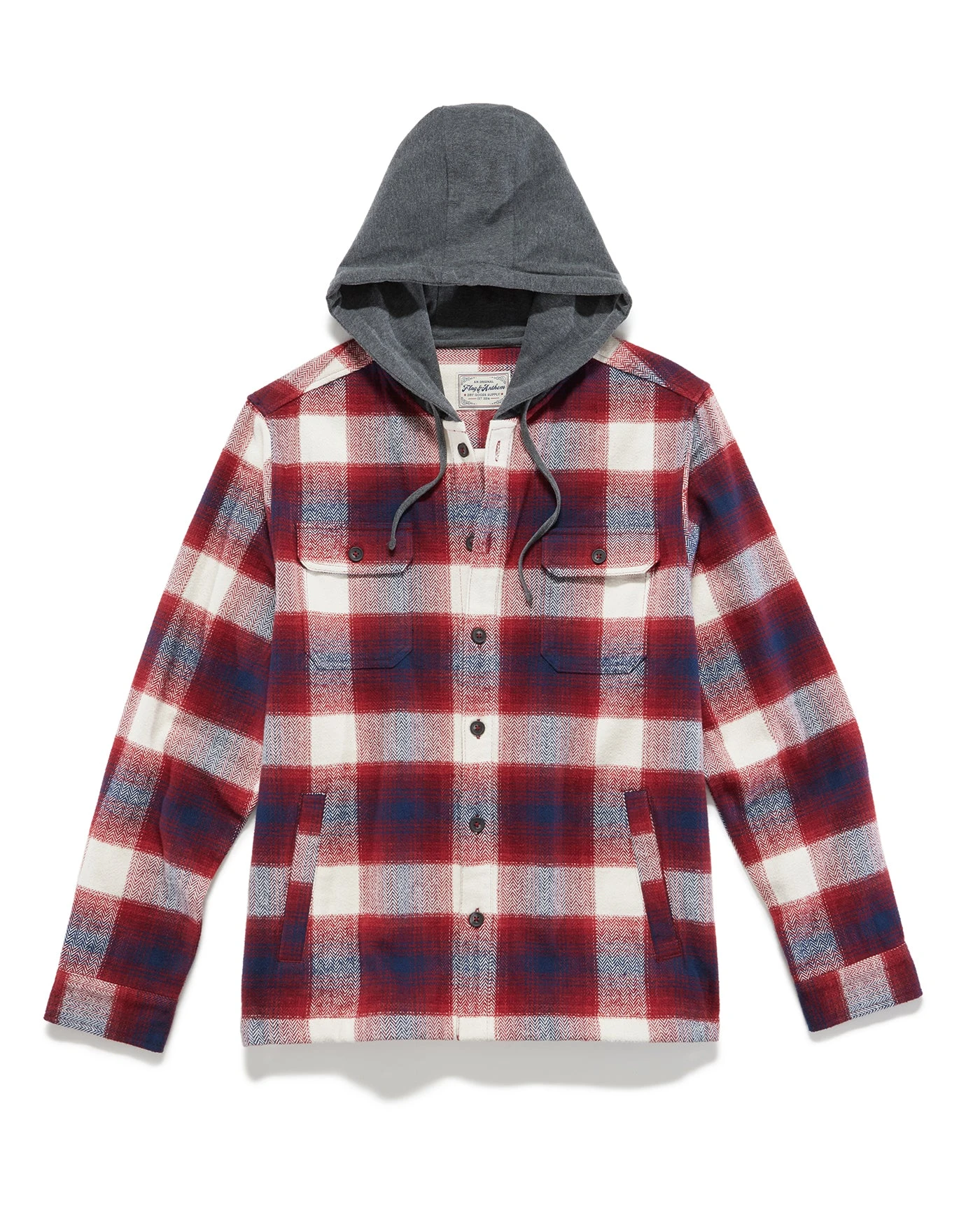 EASTCHESTER HERRINGBONE HOODED SHIRT JACKET 2 EASTCHESTER HERRINGBONE HOODED SHIRT JACKET - Image 2