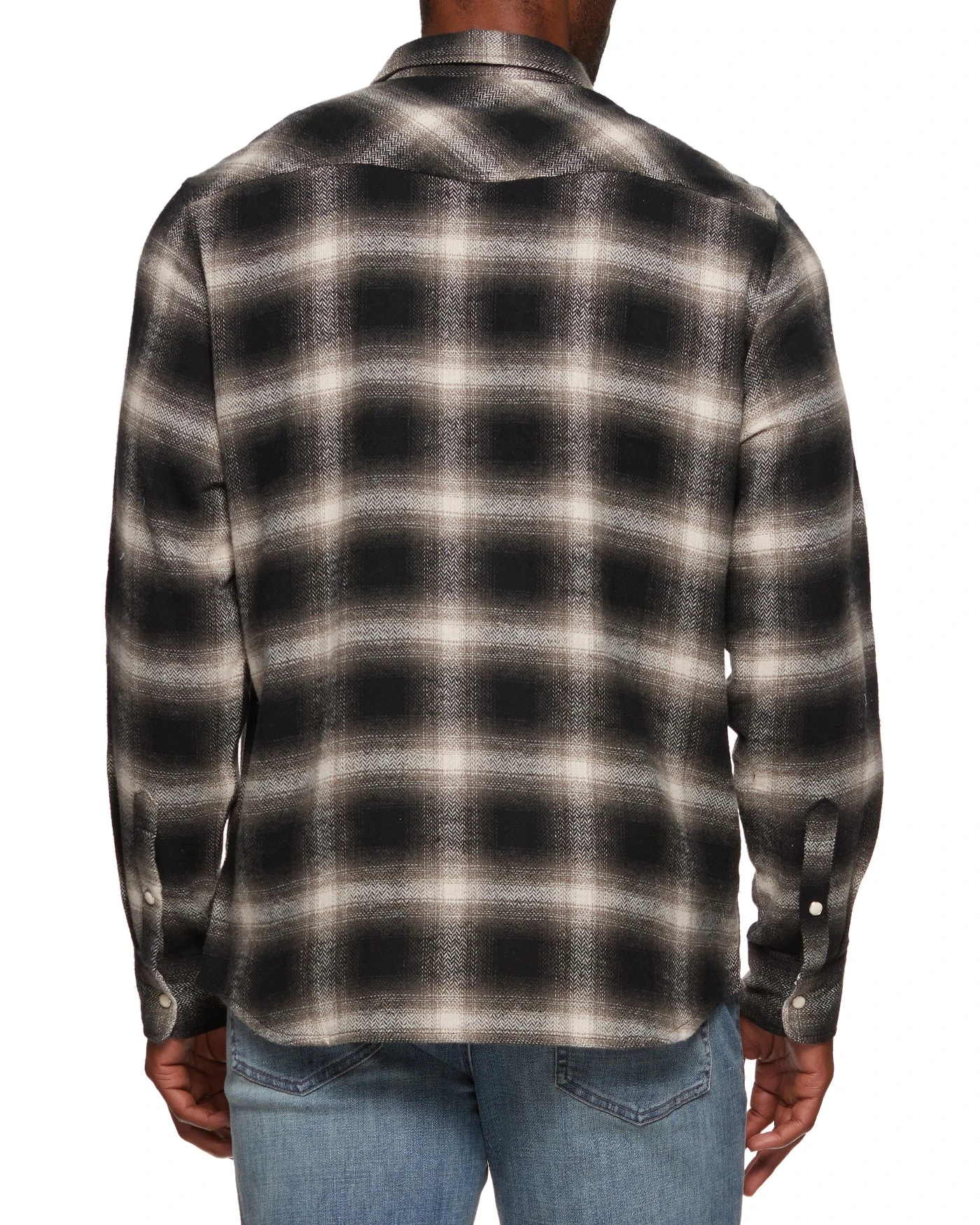 HILLARD HERRINGBONE WESTERN SHIRT 3 HILLARD HERRINGBONE WESTERN SHIRT - Image 3