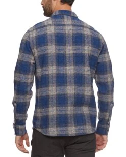 LINDEN FLANNEL SHIRT 8 LINDEN FLANNEL SHIRT -Cheap Shirts Store FA23WS1634 LARSEN LS DOUBLE POCKET FLANNEL SHIRT NAVY GREY 311