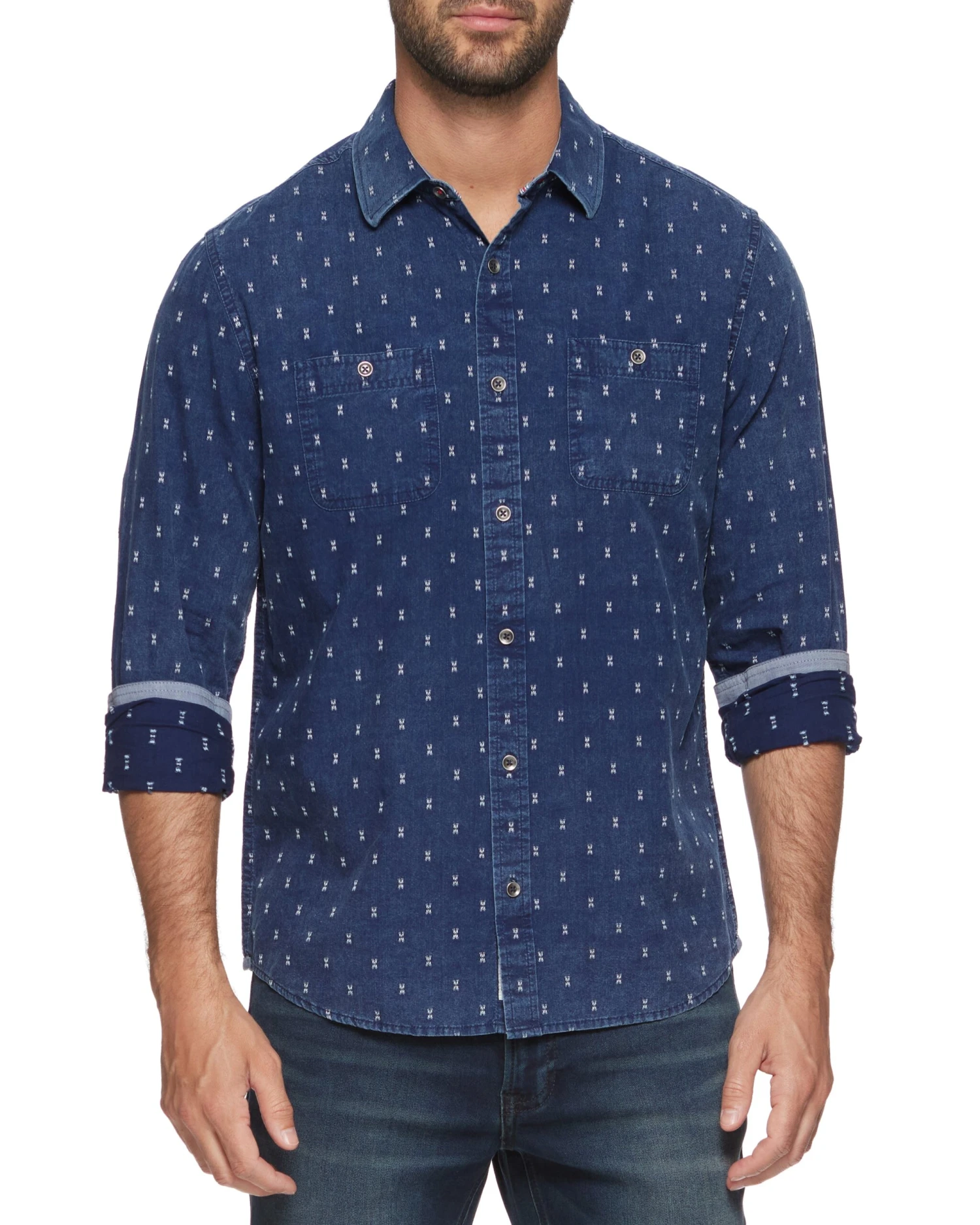 WESTDALE VINTAGE WASHED TEXTURED SHIRT 1 WESTDALE VINTAGE WASHED TEXTURED SHIRT