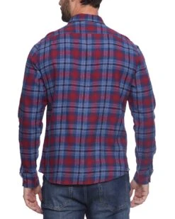 PENTON STRETCH FLANNEL SHIRT 8 PENTON STRETCH FLANNEL SHIRT -Cheap Shirts Store FA23WS1686 PENTON LS DOUBLE POCKET FLANNEL SHIRT NAVY RED 631 1