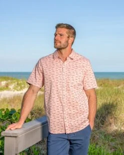 PHILLIPSBURG FISH PRINT STRETCH SHIRT (FINAL SALE) 8 PHILLIPSBURG FISH PRINT STRETCH SHIRT (FINAL SALE) -Cheap Shirts Store F A daytona cocoabeach selects 157
