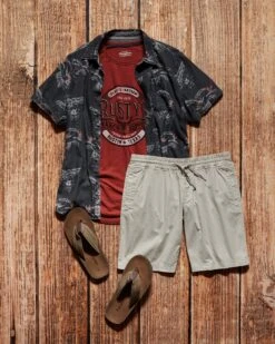 PINECREST PALM PRINT SHIRT (FINAL SALE) 13 PINECREST PALM PRINT SHIRT (FINAL SALE) -Cheap Shirts Store GRILLMASTER OUTFIT 007