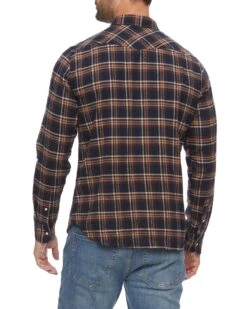 SHOREWOOD WESTERN FLANNEL SHIRT 5 SHOREWOOD WESTERN FLANNEL SHIRT -Cheap Shirts Store HO22WS1018 SHOREWOOD LS FLANNEL WESTERN SHIRT NAVY BROWN 006 c6f5f99e eda3 4f2b b033 e3bc5d016529
