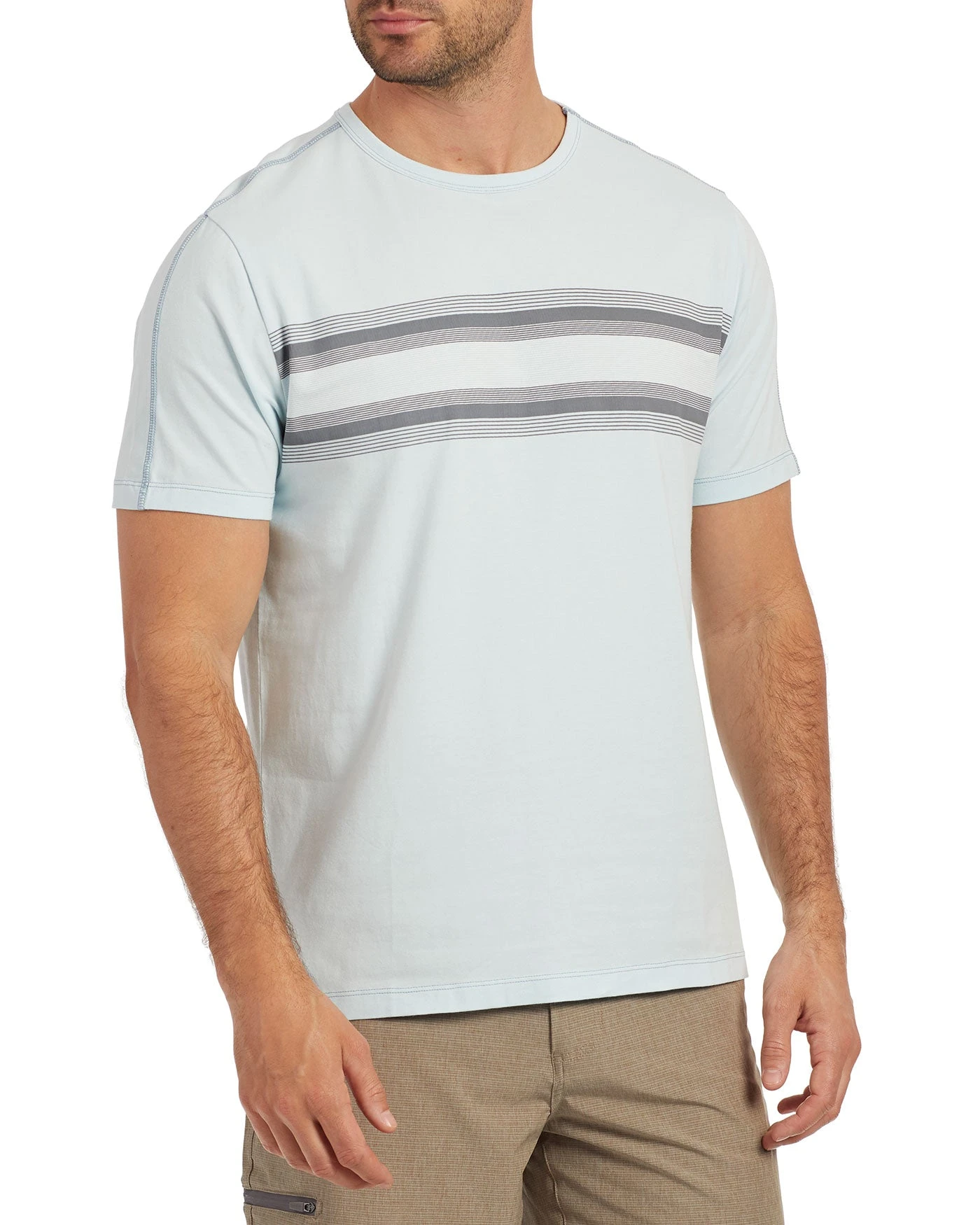 MADEFLEX STRIPED SHIELD CREWNECK TEE (FINAL SALE) 1 MADEFLEX STRIPED SHIELD CREWNECK TEE (FINAL SALE)