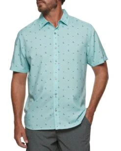 MADEFLEX BOAT & SHARK PRINT UPF PERFORMANCE SHIRT (FINAL SALE)