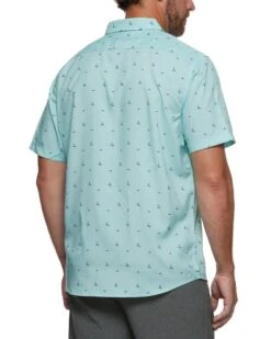MADEFLEX BOAT & SHARK PRINT UPF PERFORMANCE SHIRT (FINAL SALE) -Cheap Shirts Store M COREWS1314V MINT 010