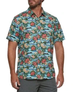 MADEFLEX HAWAIIAN PRINT UPF PERFORMANCE SHIRT 9 MADEFLEX HAWAIIAN PRINT UPF PERFORMANCE SHIRT -Cheap Shirts Store M CREWS1495V AQUA MUL 007