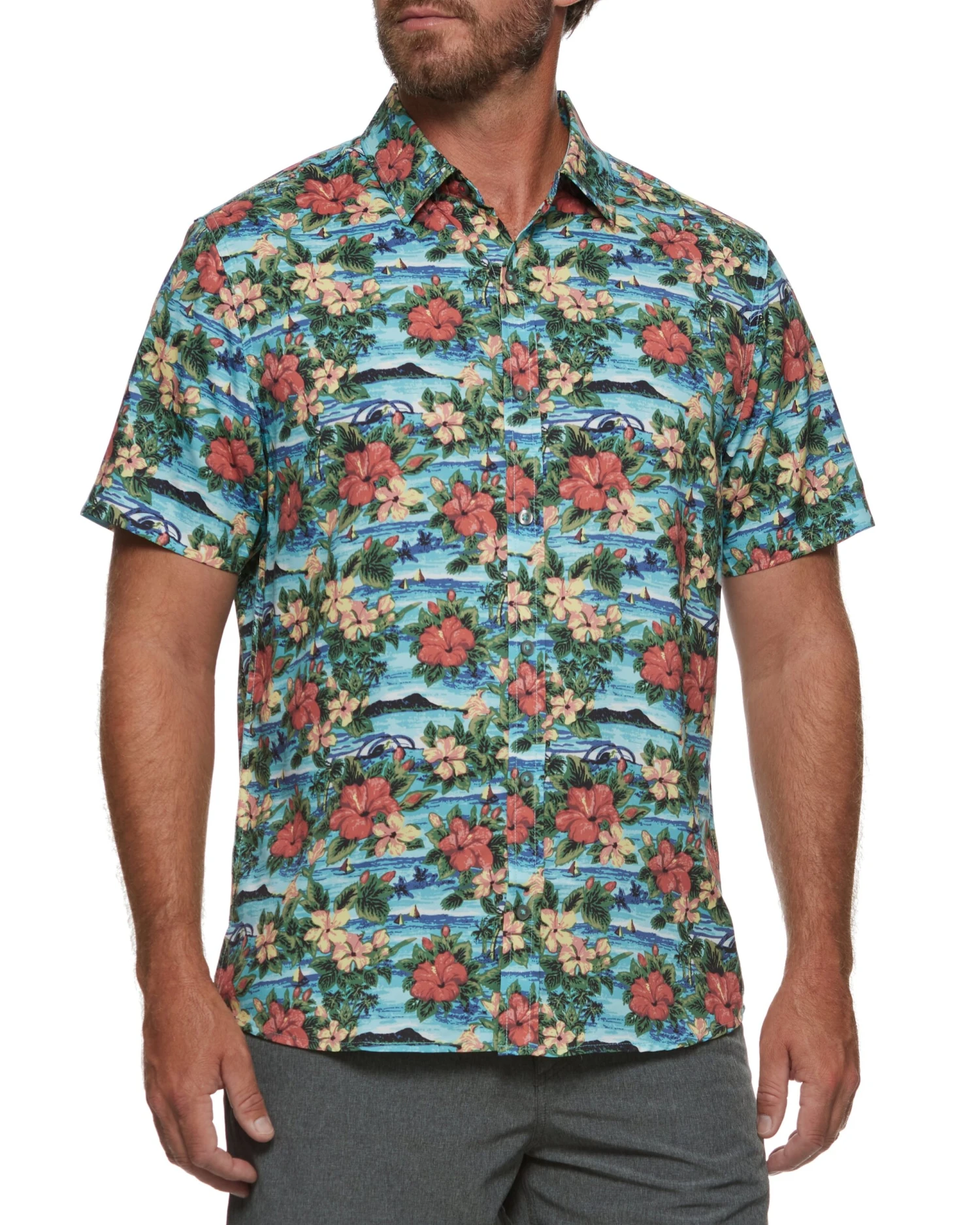 MADEFLEX HAWAIIAN PRINT UPF PERFORMANCE SHIRT 4 MADEFLEX HAWAIIAN PRINT UPF PERFORMANCE SHIRT - Image 4