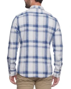 MADEFLEX PLAID HERO KNIT FLANNEL SHIRT 9 MADEFLEX PLAID HERO KNIT FLANNEL SHIRT -Cheap Shirts Store M FA23WS1625 CORDOVA LS DOUBLE POCKET KNIT FLANNEL SHIRT CREAM BLUE 263