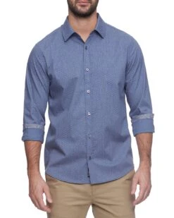 MADELEX FLORAL PRINT ICON SHIRT -Cheap Shirts Store M FA23WS1657 BETHEL LS FLORAL PRINT PERFORMANCE ICON SHIRT NAVY 227