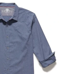 MADELEX FLORAL PRINT ICON SHIRT -Cheap Shirts Store M FA23WS1657 GRAFTON LLS FLORAL PRINT PERFORMANCE ICON SHIRT NAVY 004