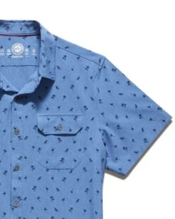 MADEFLEX FLAMINGO PRINT UPF PERFORMANCE SHIRT 11 MADEFLEX FLAMINGO PRINT UPF PERFORMANCE SHIRT -Cheap Shirts Store M SP23WS1108 MED BLUE 005 1