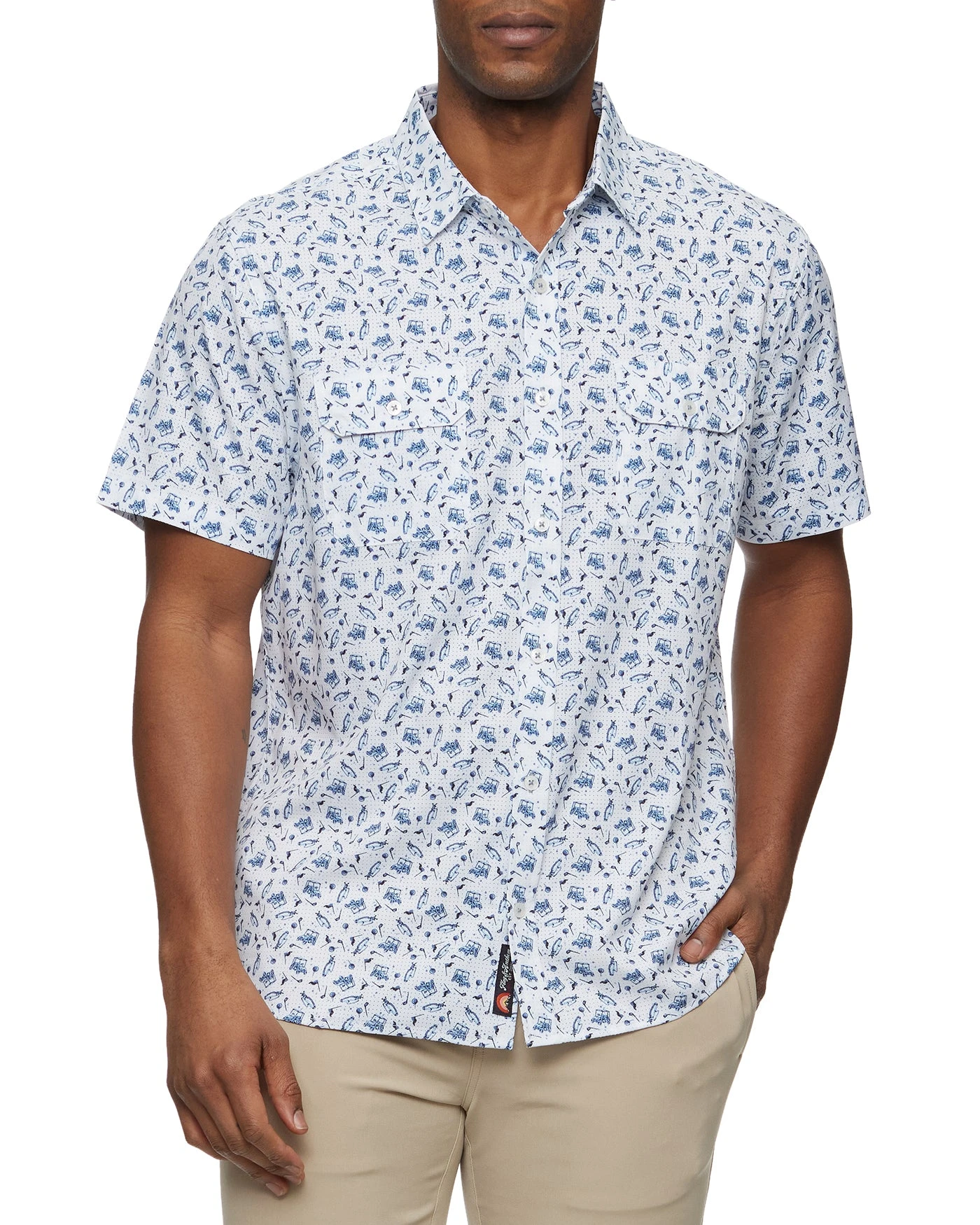 MADEFLEX GOLF PRINT UPF PERFORMANCE SHIRT (FINAL SALE) 3 MADEFLEX GOLF PRINT UPF PERFORMANCE SHIRT (FINAL SALE) - Image 3