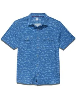 MADEFLEX FISH PRINT UPF PERFORMANCE SHIRT (FINAL SALE) 12 MADEFLEX FISH PRINT UPF PERFORMANCE SHIRT (FINAL SALE) -Cheap Shirts Store M SP23WS1247 BLUE COMBO 004