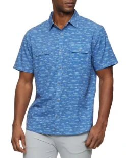 MADEFLEX FISH PRINT UPF PERFORMANCE SHIRT (FINAL SALE) 11 MADEFLEX FISH PRINT UPF PERFORMANCE SHIRT (FINAL SALE) -Cheap Shirts Store M SP23WS1247 WAYCROSS SS PERFORMANCE FISH PRINT SHIRT BLUE COMBO 1372